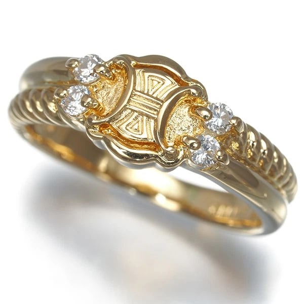CELINE RING DIAMOND MACADAM 18K 750 YELLOW GOLD: CELINE Ring Diamond Macadam 18K 750 Yellow Gold Brand: CELINE Type: Ring Material: 18K / 750 / Yellow Gold Main Stone/Creation Natural Color: Yellow Gold Size: US5 Accessories: None