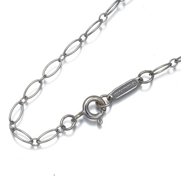 TIFFANY&CO. OVAL LINK CHAIN NECKLACE 18K 750 WHITE GOLD (1 of 2)