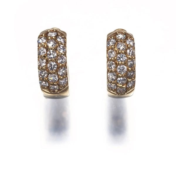 PONTE VECCHIO EARRINGS DIAMOND PAVED HOOP (1 of 3)