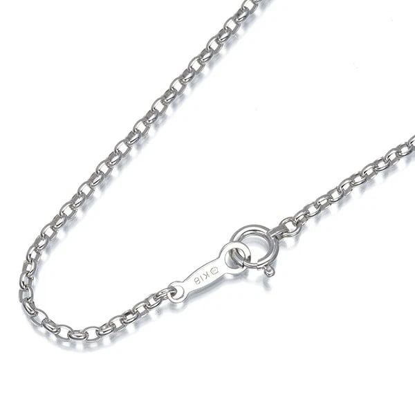 MIKIMOTO ROLO CHAIN NECKLACE 18K 750 WHITE GOLD (1 of 2)