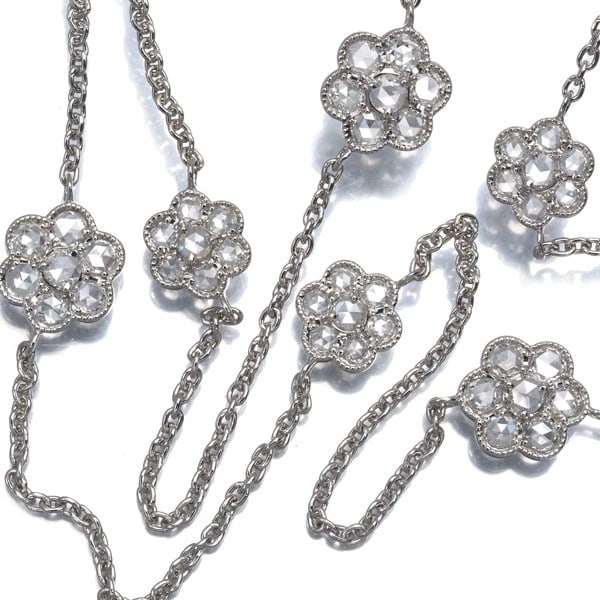 HCO NECKLACE DIAMOND STATION FLOWER LONG (1 of 3)