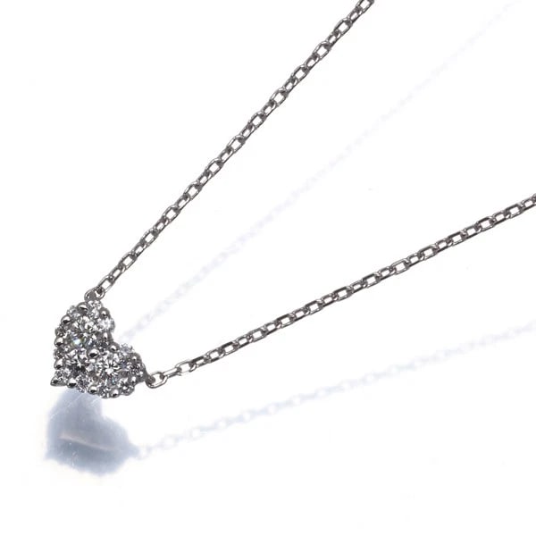 VENDOME NECKLACE DIAMOND HEART PAVED: VENDOME Necklace Diamond Heart Paved Brand: VENDOME Type: Necklace Material: 950 / 850 / Platinum Main Stone/Creation Natural Color: Platinum Size: Necklace length: 37 / 40cm Pendant size: 5.4
