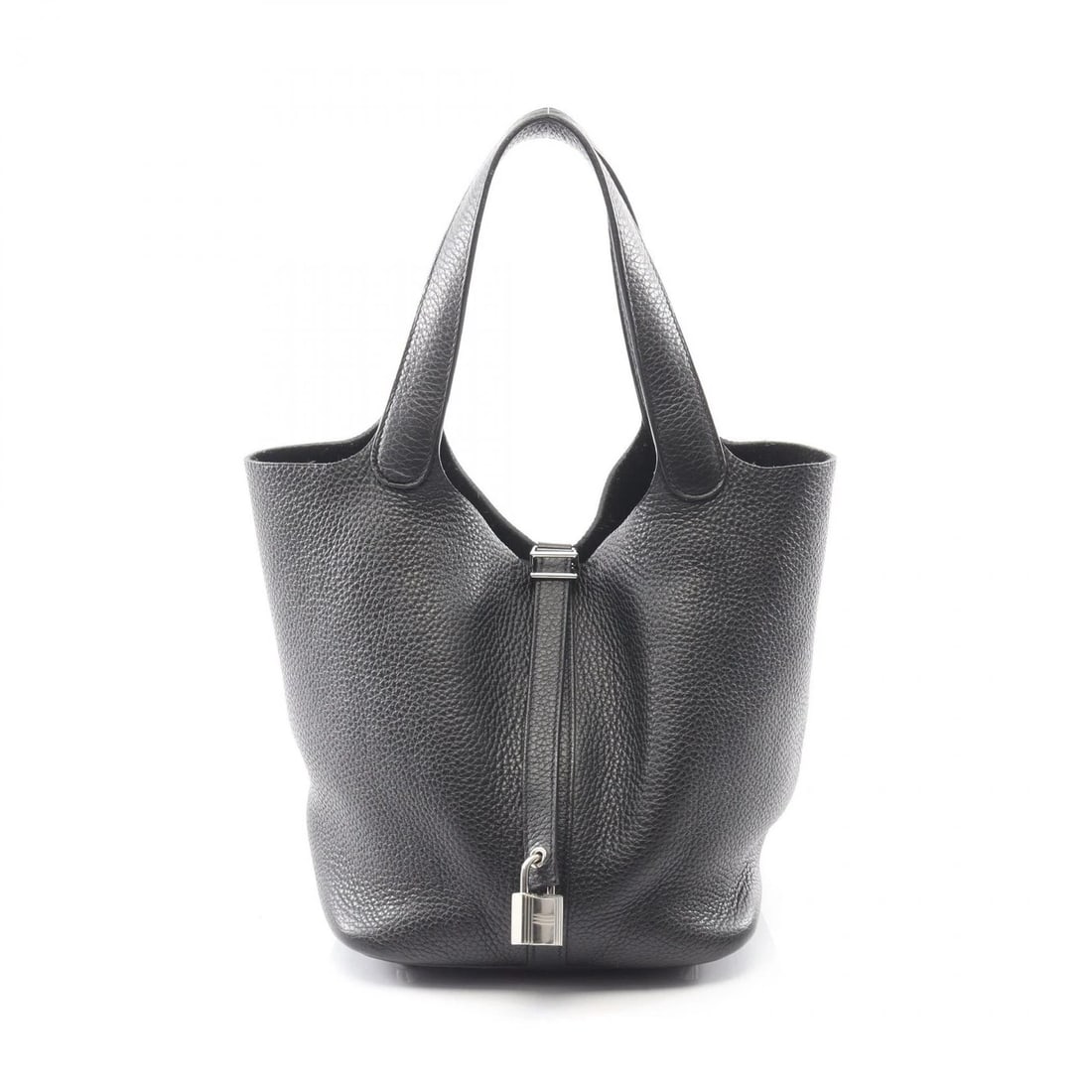 HERMES PICOTIN LOCK PM TOTE HANDBAG: HERMES Picotin Lock PM Tote Handbag Brand: HERMES Type: Handbag Material: Exterior Material leather Color: Exterior Color Black Size: H:18.5cm x W:19cm x D:13.5cm (H:7.3" x W:7.5" x D:5.3")