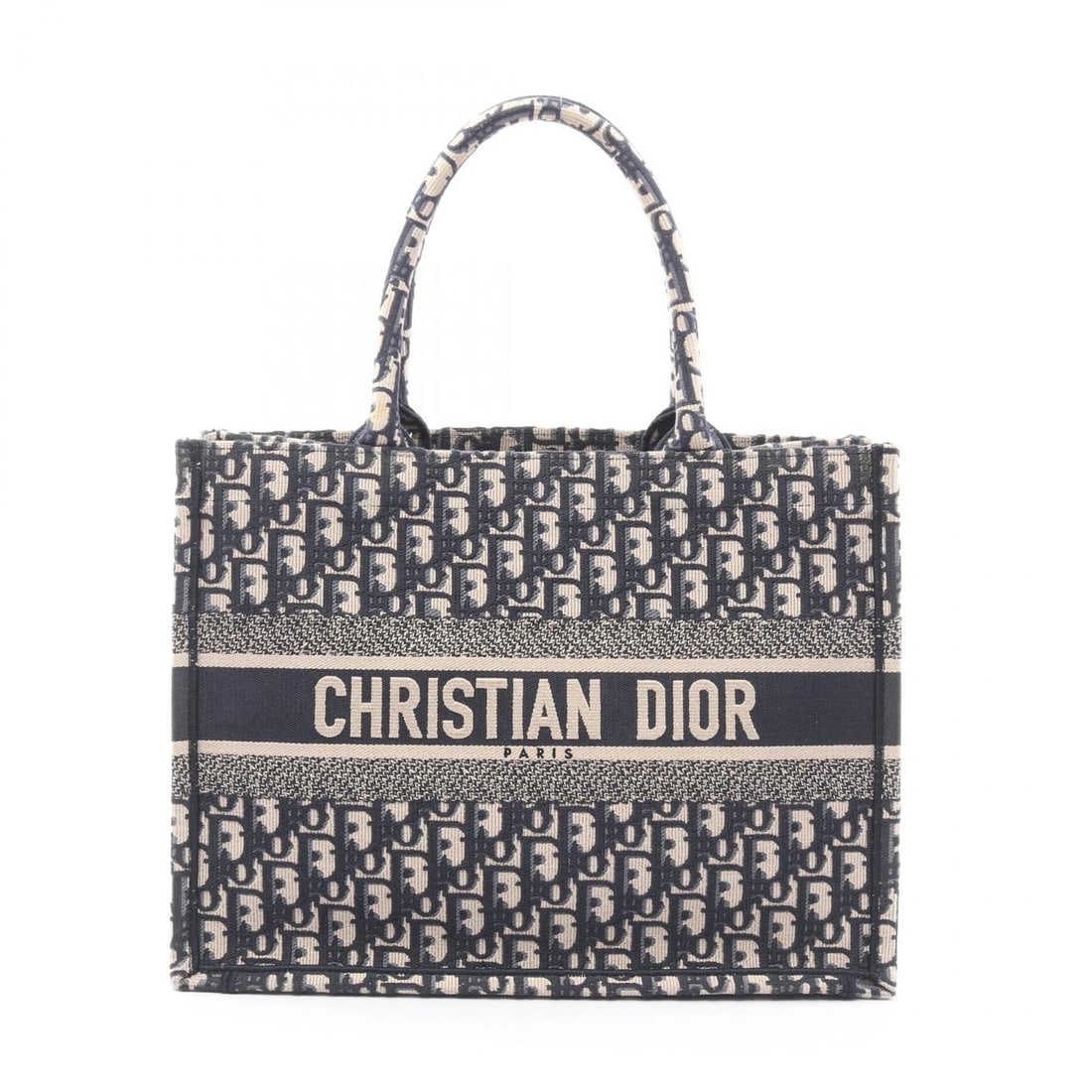 DIOR BOOK TOTE MEDIUM OBLIQUE HAND BAG: Dior BOOK TOTE Medium Oblique Hand Bag Brand: Dior Type: Tote Bag Material: Exterior Material canvas Color: Exterior Color Navy Size: H:27cm x W:36cm x D:14cm (H:10.6" x W:14.2" x D:5.5") Handle?4