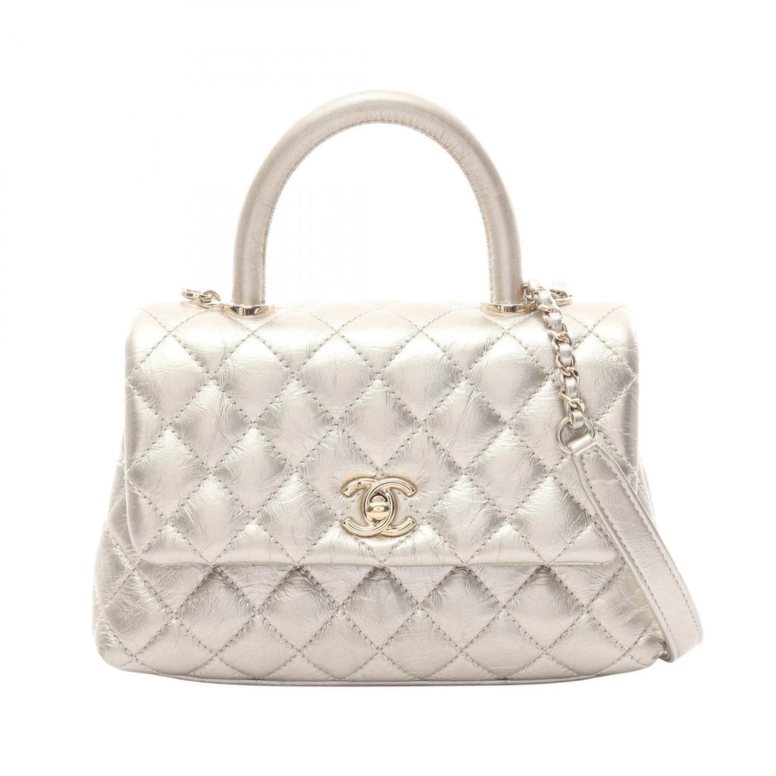 CHANEL COCO HANDLE FLAP MATELASSE SHOULDER HANDBAG (1 of 6)