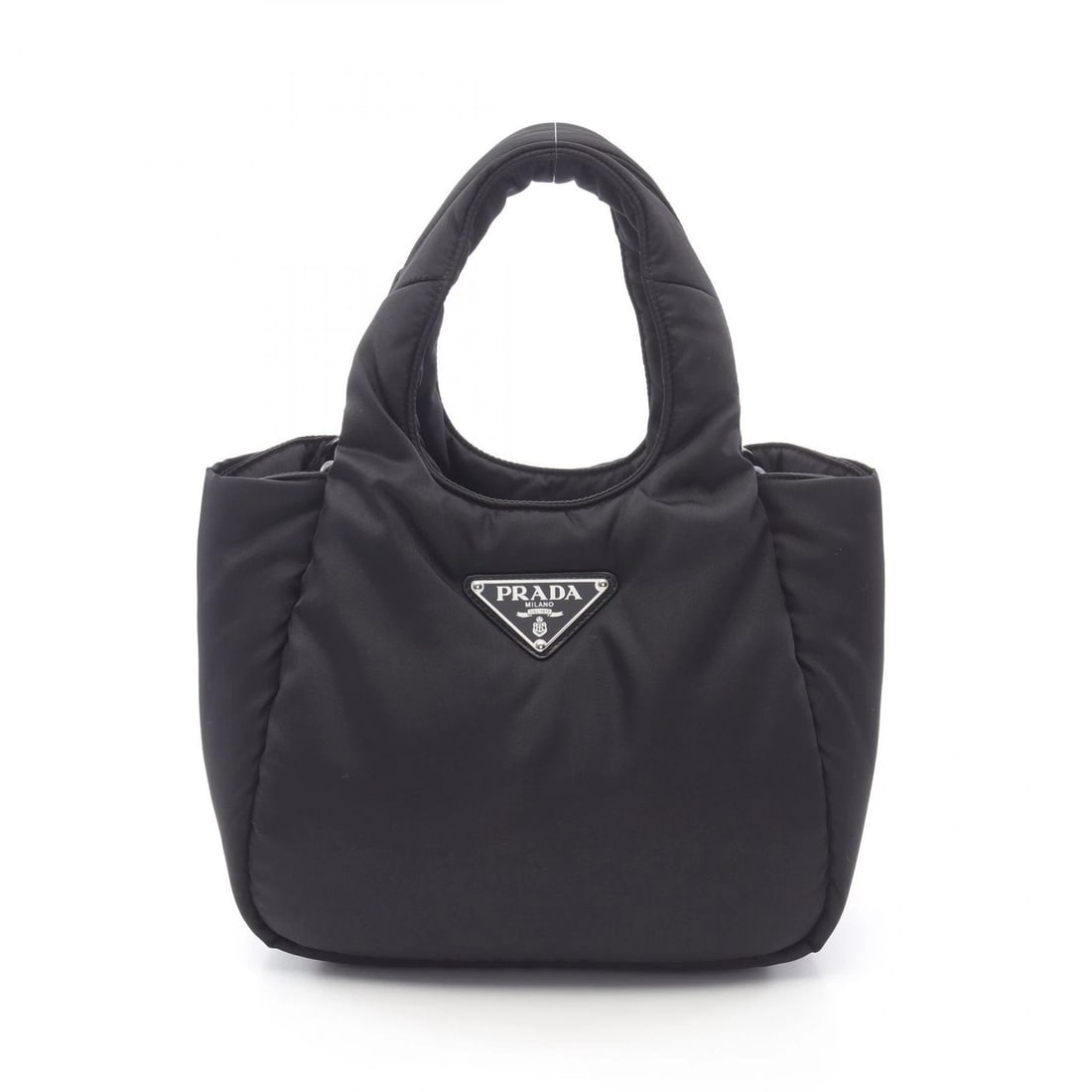 PRADA TESSUTO SOFT TRIANGLE LOGO PLATE HANDBAG (1 of 4)