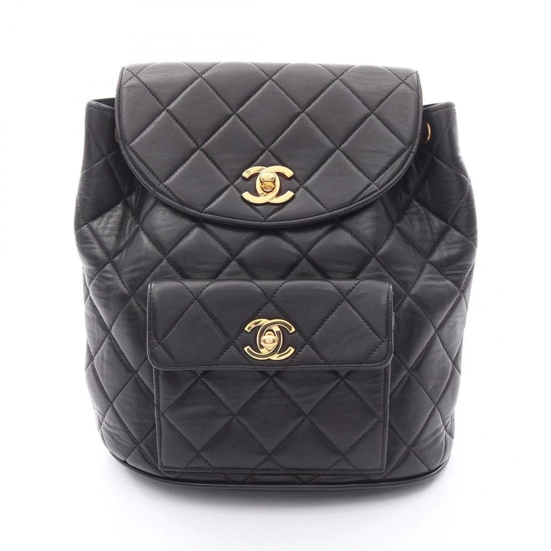 CHANEL MATELASSE DOUBLE TURN LOCK CHAIN BACKPACK BAG (1 of 6)