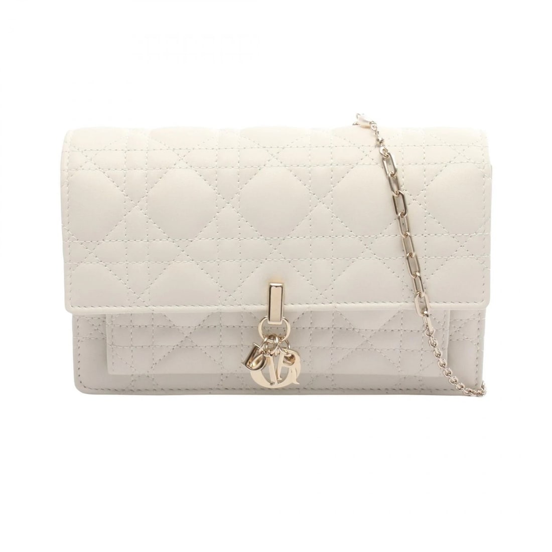 CHRISTIAN DIOR MY DIOR DAILY CHAIN POUCH CANNAGE SHOULDER BAG: Christian Dior My Dior Daily Chain Pouch Cannage Shoulder Bag Brand: Dior Type: Shoulder Bag Material: Exterior Material leather Color: Exterior Color White Size: H:12.5cm x W:19cm x D:4.5cm (H:4.9" x