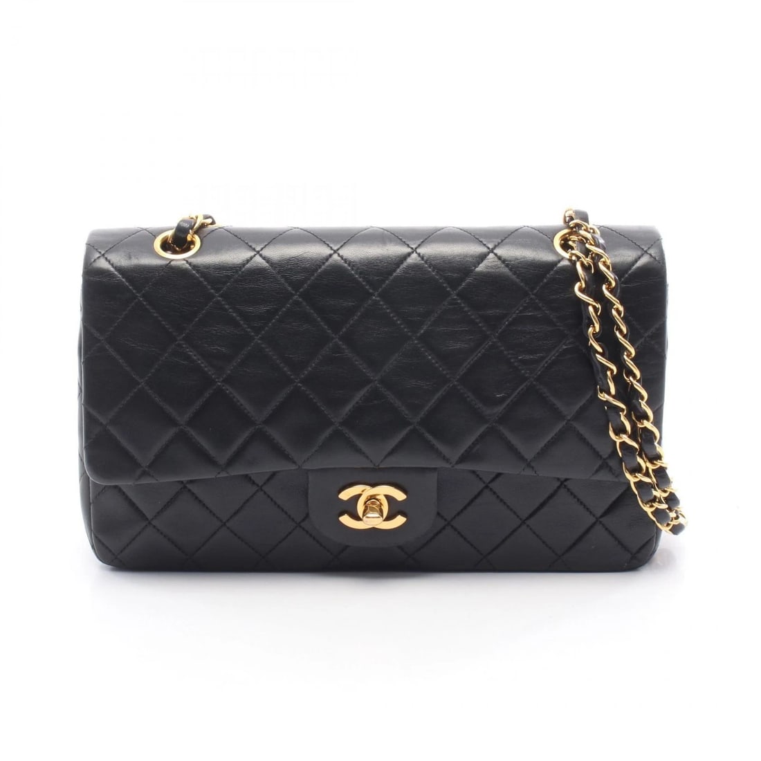 CHANEL MATELASSE W FLAP CHAIN SHOULDER HAND BAG: CHANEL Matelasse W flap chain Shoulder hand Bag Brand: CHANEL Type: Shoulder Bag Material: Exterior Material Lambskin (sheep leather) Color: Exterior Color Black Size: H:16cm x W:25cm x D:6.5cm (H:6.3