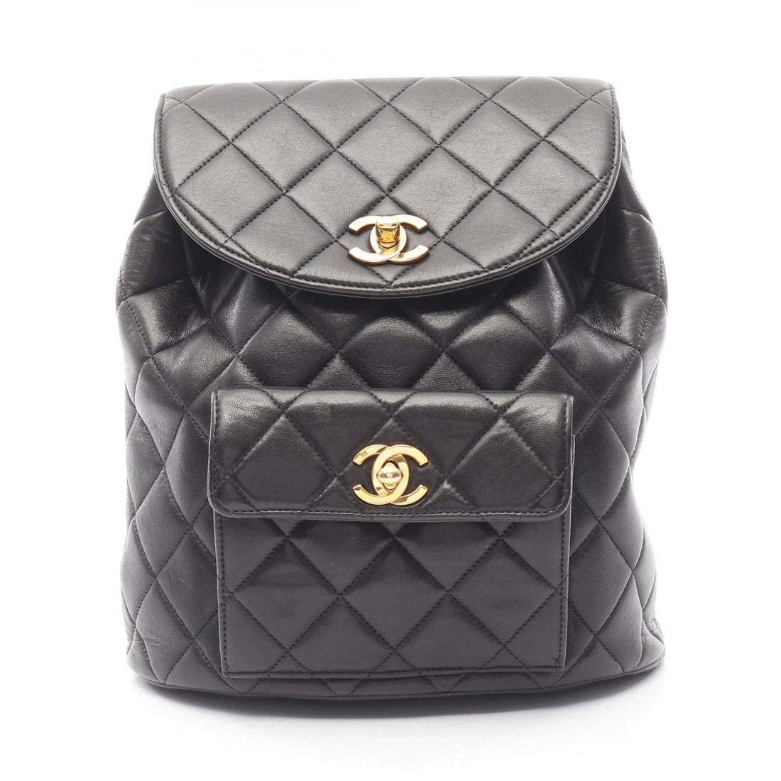CHANEL MATELASSE DOUBLE TURN LOCK CHAIN BACKPACK BAG (1 of 7)