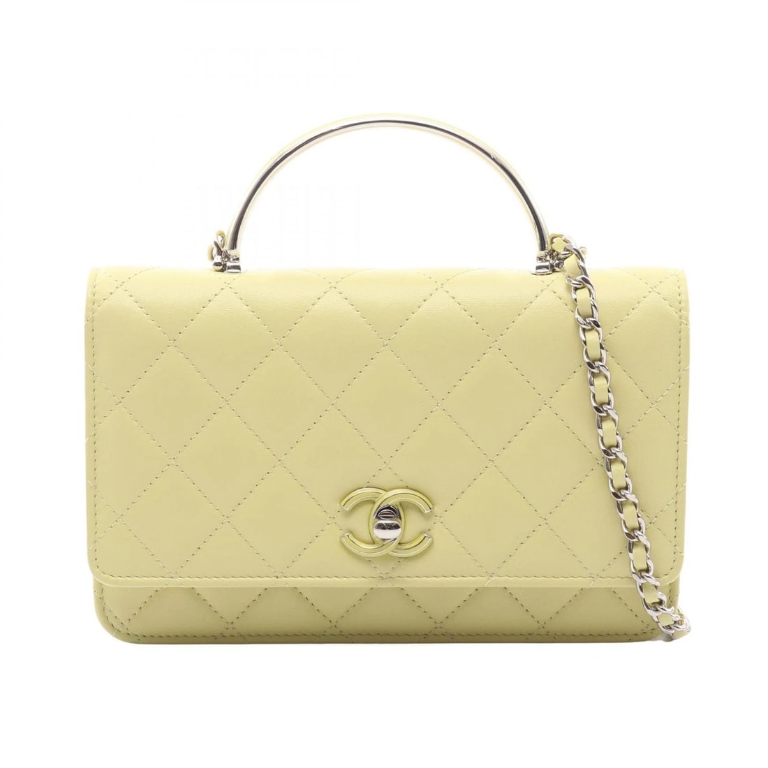 CHANEL MATELASSE CHAIN SHOULDER CROSSBODY HANDBAG WALLET: CHANEL Matelasse Chain Shoulder Crossbody Handbag Wallet Brand: CHANEL Type: Shoulder Bag Material: Exterior Material Lambskin (sheep leather) Color: Exterior Color Yellow Size: H:12cm x W:19cm x