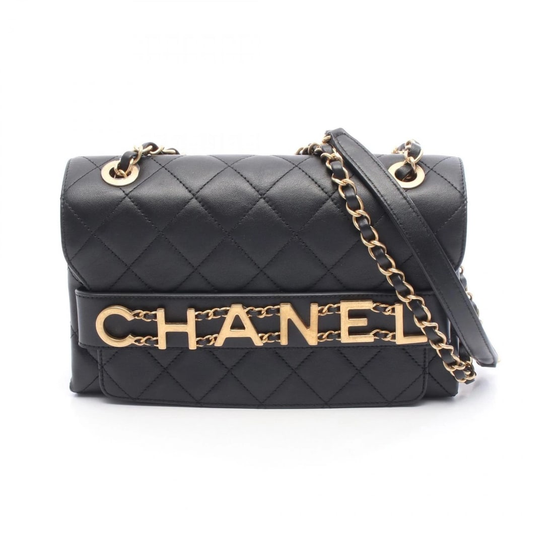 CHANEL MATELASSE LOGO CHAIN SHOULDER BAG (1 of 4)