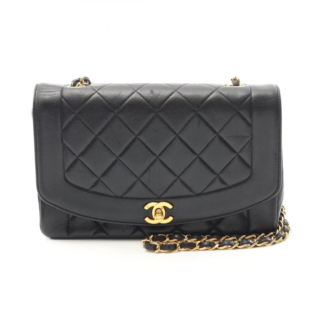 CHANEL MATELASSE DIANA FLAP CHAIN CROSSBODY SHOULDER BAG (1 of 8)