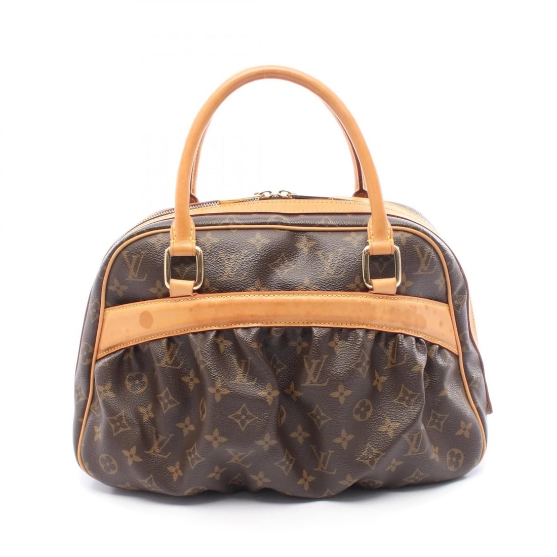 LOUIS VUITTON MILZI HANDBAG MONOGRAM CANVAS LEATHER (1 of 6)