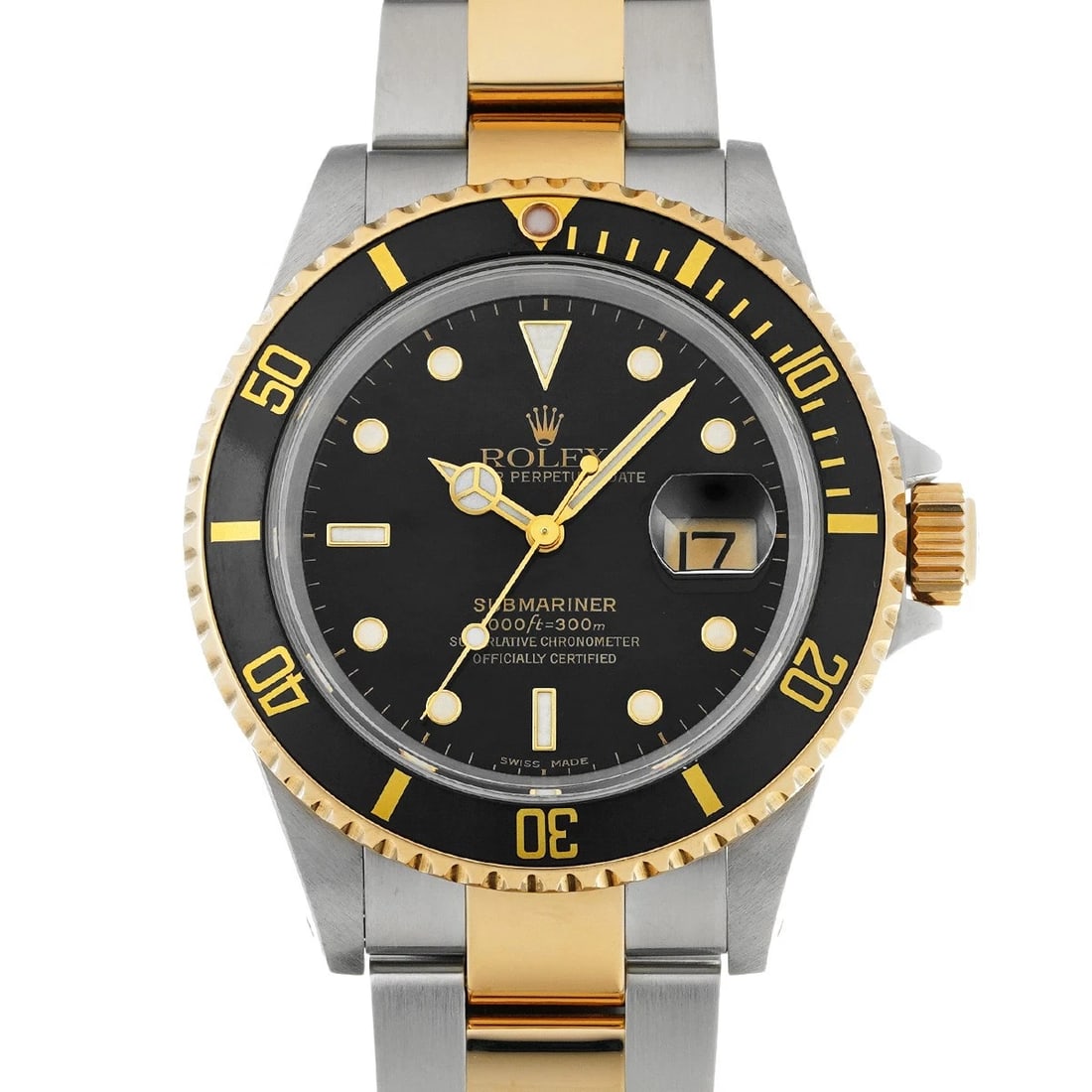ROLEX SUBMARINER DATE BLACK WATCH: ROLEX Submariner date black WATCH Brand: ROLEX Type: Wristwatch Material: Band Material Stainless steel/Yellow Gold, Case Material Stainless steel Color: Dial Color black Size: ??Case? H/about