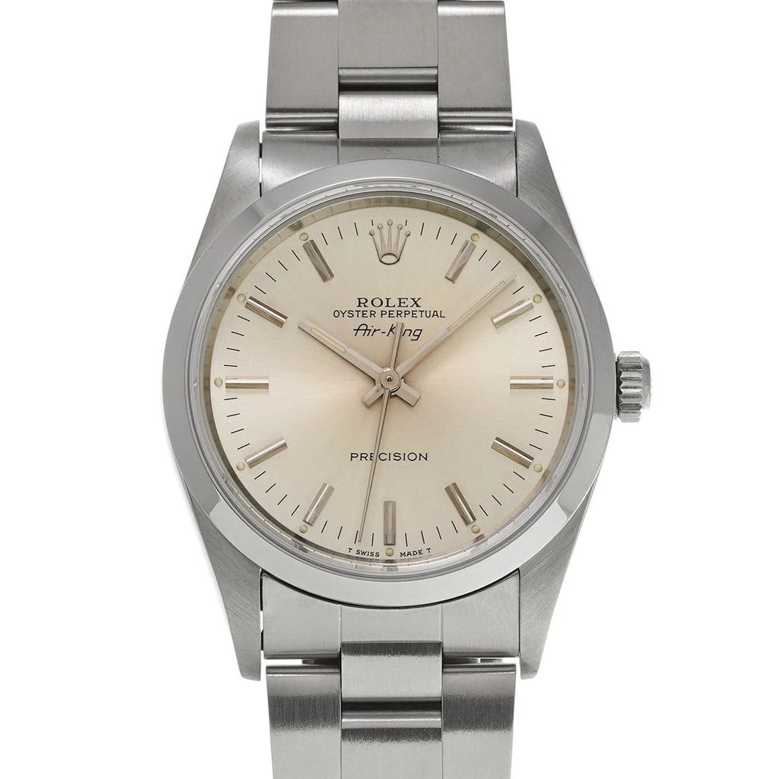 ROLEX AIR KING SILVER WATCH: ROLEX Air King Silver WATCH Brand: ROLEX Type: Wristwatch Material: Band Material Stainless steel, Case Material Stainless steel Color: Dial Color Silver Size: ??Case? H/about 34mm W/about