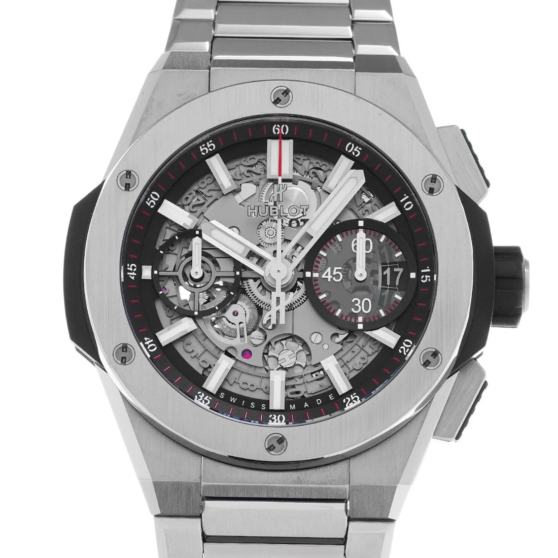 HUBLOT BIG BANG INTEGRAL TITANIUM MATTE BLACK SKELETON WATCH (1 of 4)