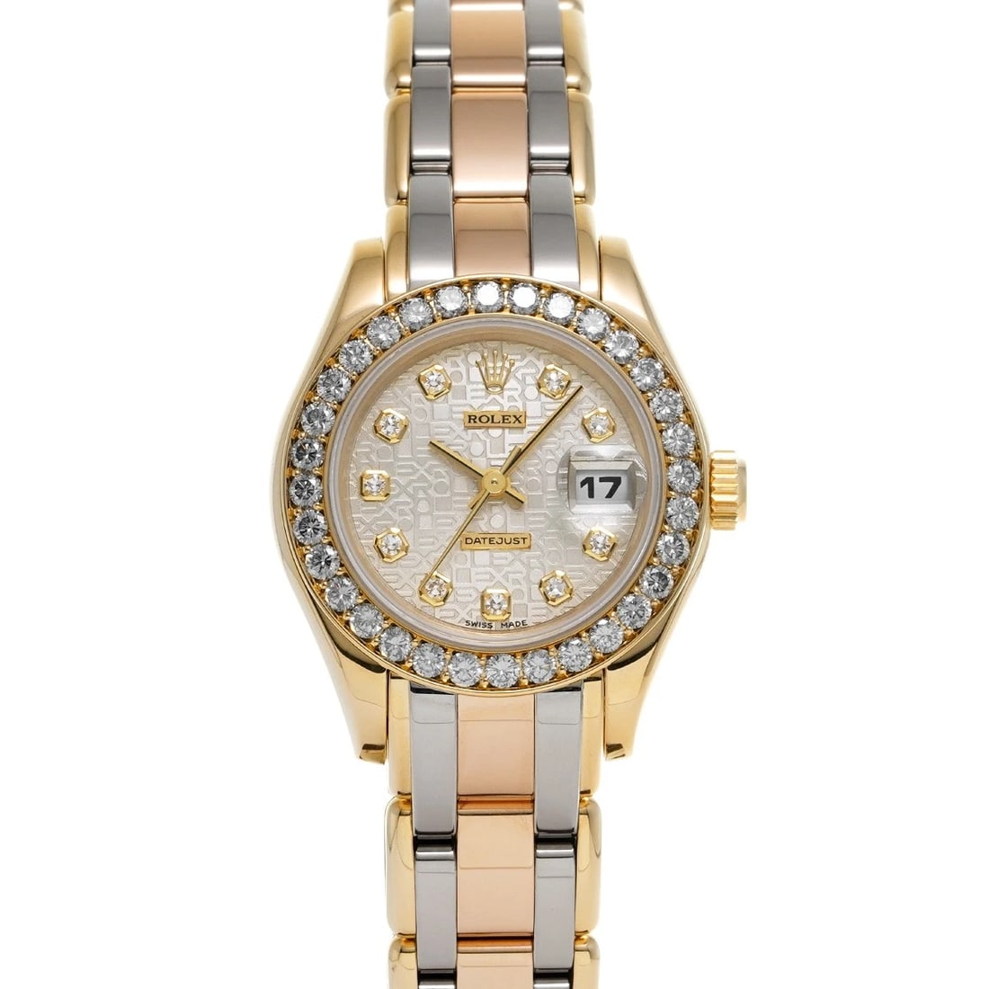 ROLEXDATEJUST PEARLMASTER SILVER COMPUTER DIAMOND WATCH (1 of 4)