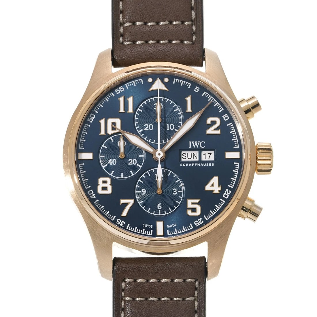 IWC PILOT'S CHRONOGRAPH BLUE WATCH (1 of 4)