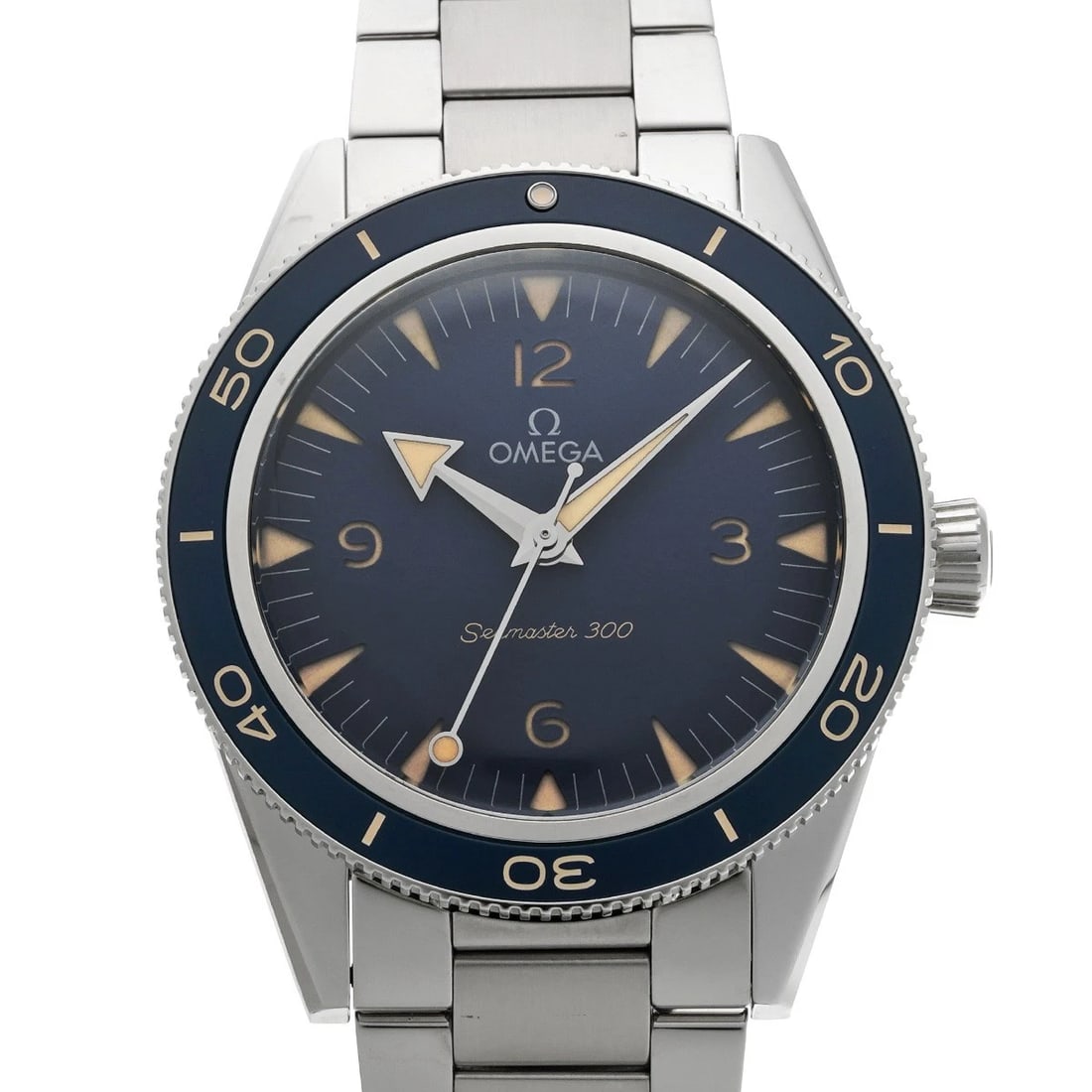 OMEGA SEAMASTER CO AXIAL CHRONOMETER BLUE WATCH (1 of 4)