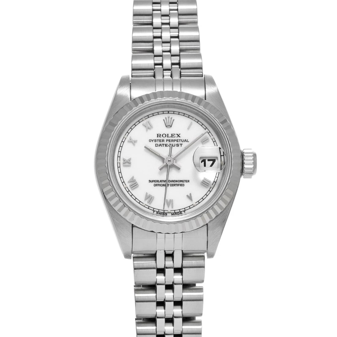ROLEX DATEJUST WHITE WATCH (1 of 4)