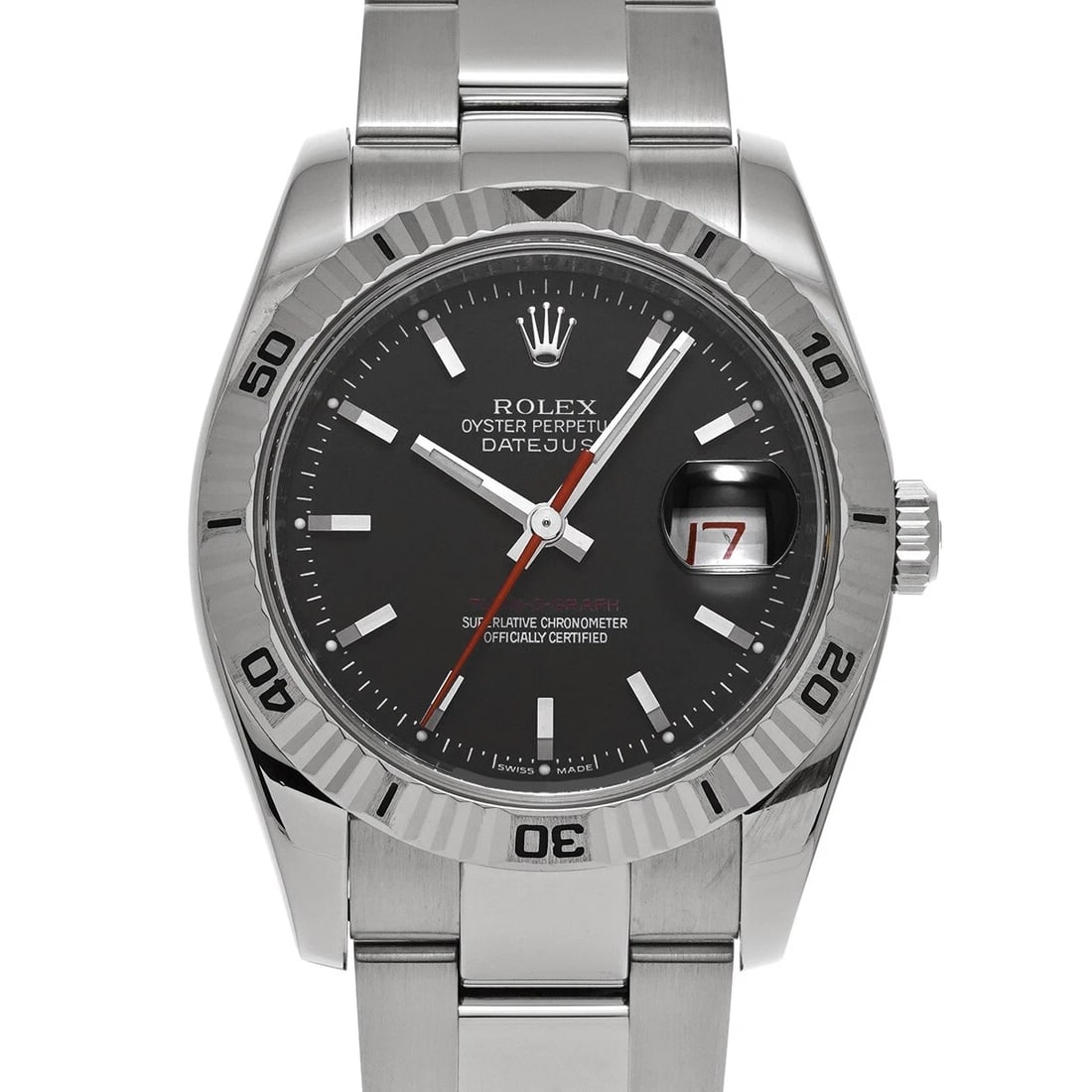 ROLEX DATEJUST BLACK WATCH (1 of 4)