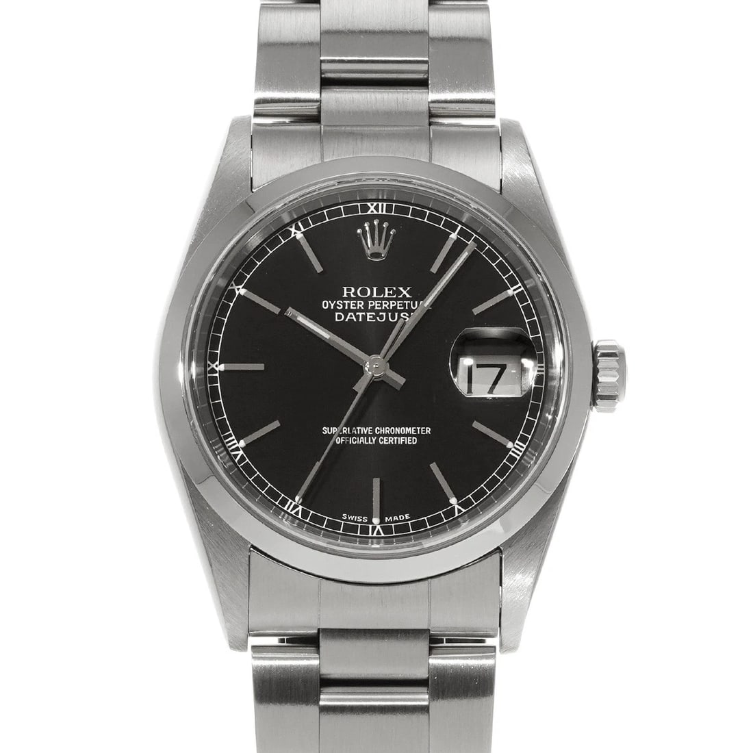 ROLEX DATEJUST BLACK WATCH (1 of 4)