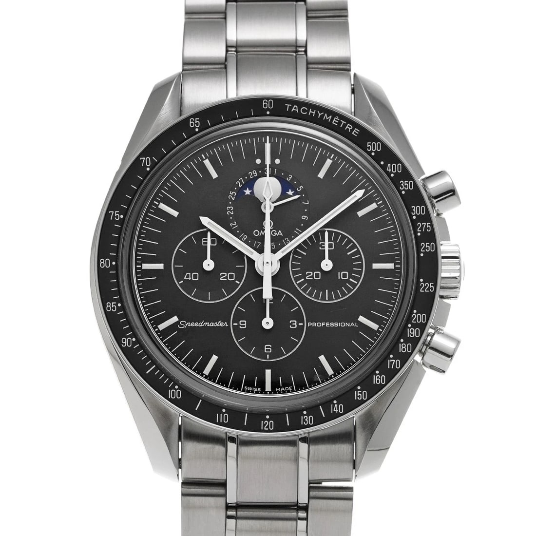 OMEGA SPEEDMASTER MOON PHASE BLACK WATCH (1 of 4)
