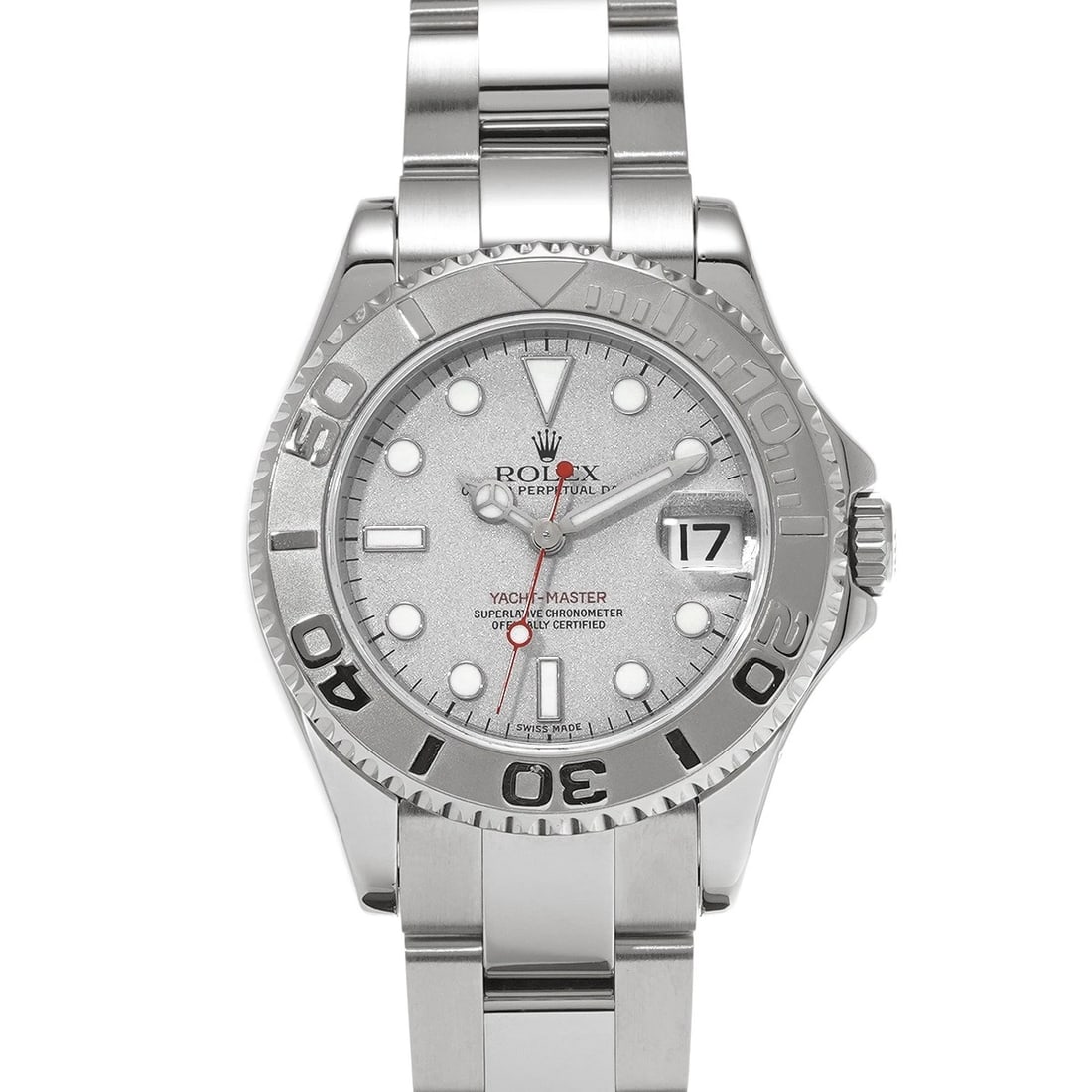 ROLEX YACHT MASTER ROLESIUM SILVER WATCH: ROLEX Yacht Master Rolesium Silver WATCH Brand: ROLEX Type: Wristwatch Material: Band Material Stainless steel, Case Material Stainless steel Color: Dial Color Silver Size: ??Case? H/about