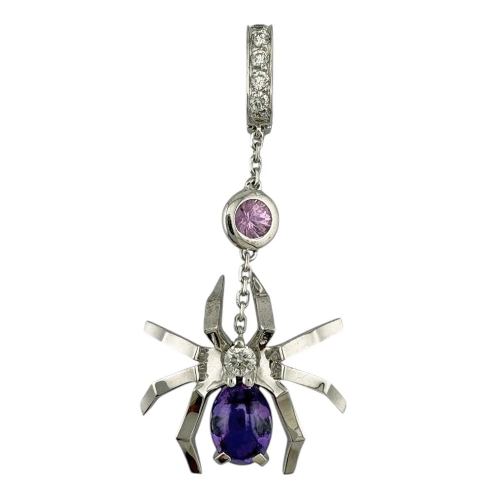 CHAUMET PENDANT TOP K18 WHITE GOLD: Chaumet Pendant top K18 white gold Brand: Chaumet Type: Pendant top Material: K18 white gold Main Stone/Creation amethyst Color: Silver Size: Size(CM) Top:W17.0mm x H37.5mm Clasp:W3.0mm x H4.5mm