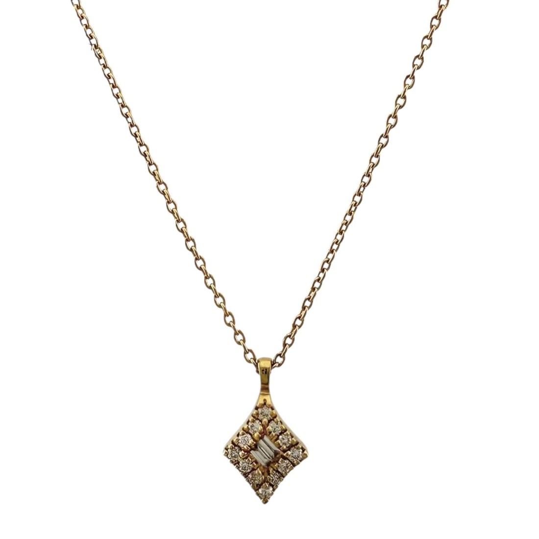 NECKLACE K18 YELLOW GOLD DIAMOND (1 of 3)