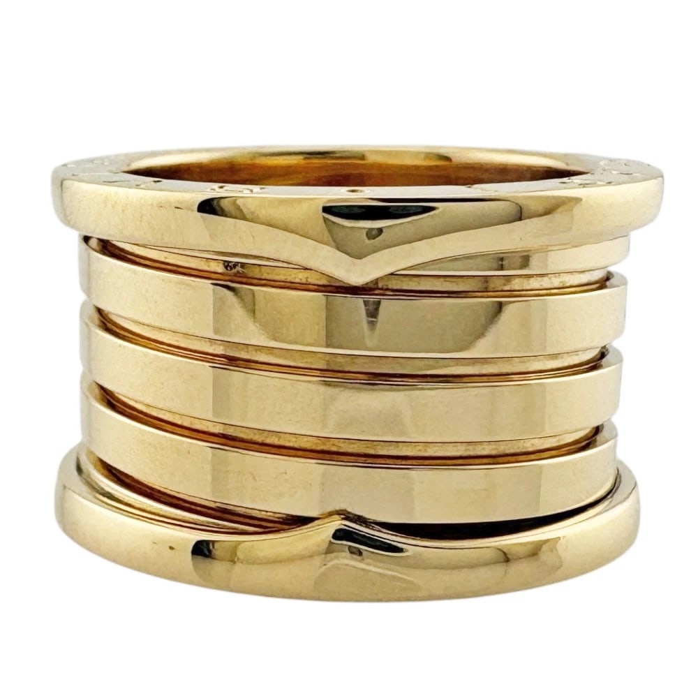 BVLGARI RING K18 YELLOW GOLD: BVLGARI Ring K18 yellow gold Brand: BVLGARI Type: Ring Material: K18 yellow gold Color: gold Size: US 5 3/8 Accessories: None Accessories Notice: When purchasing pre-owned goods, please re
