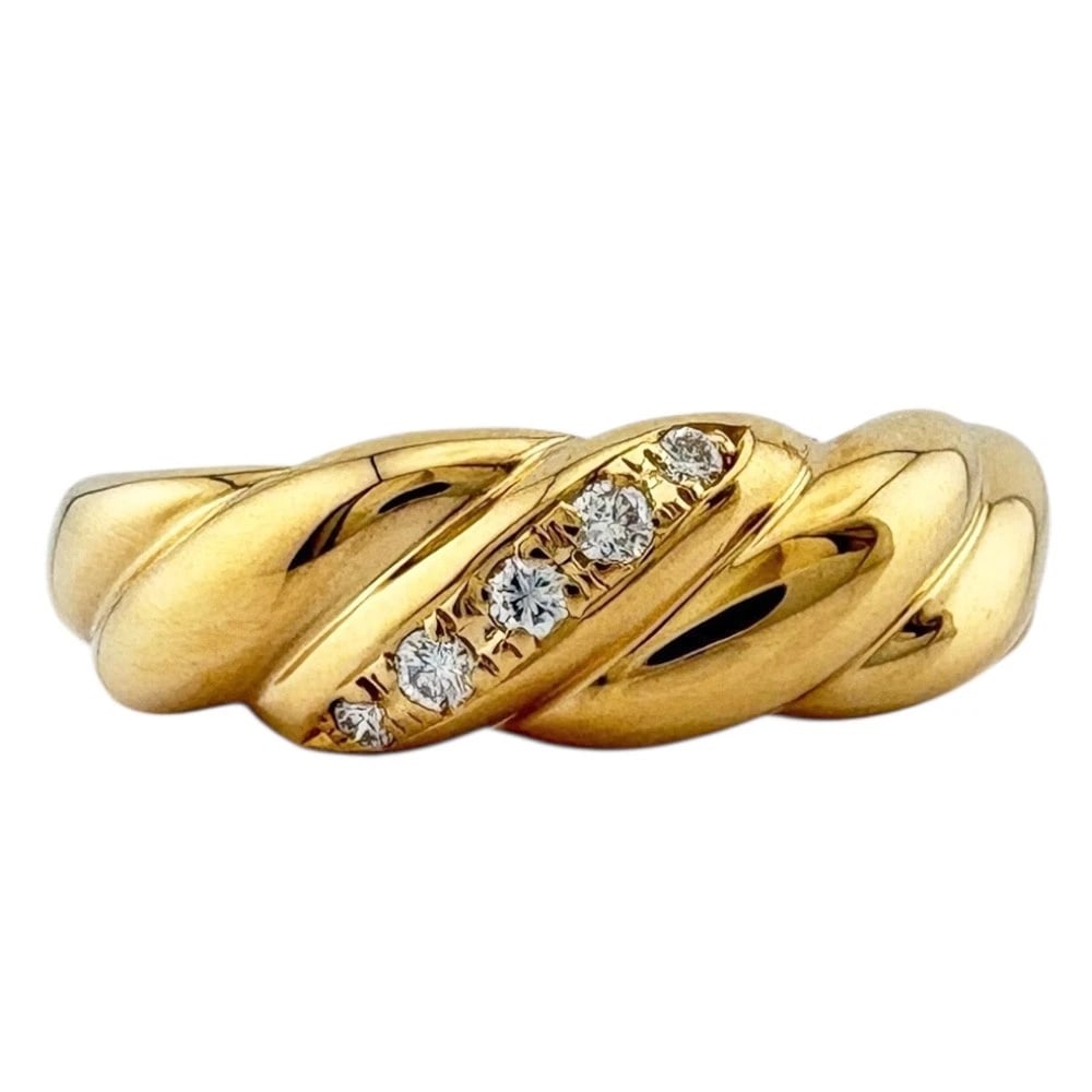 TASAKI RING K18 YELLOW GOLD DIAMOND (1 of 4)