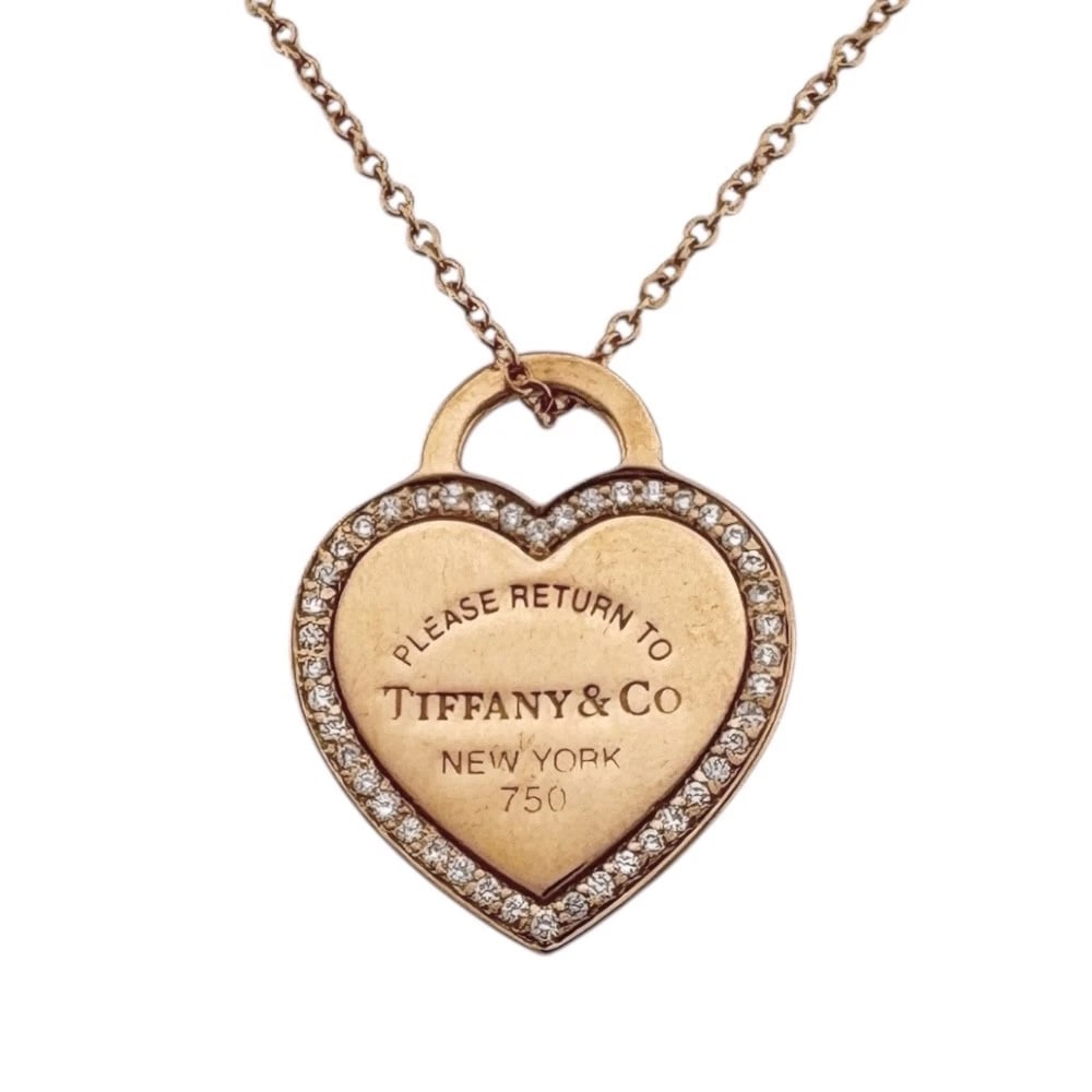 TIFFANY&CO. NECKLACE K18 PINK GOLD (1 of 5)