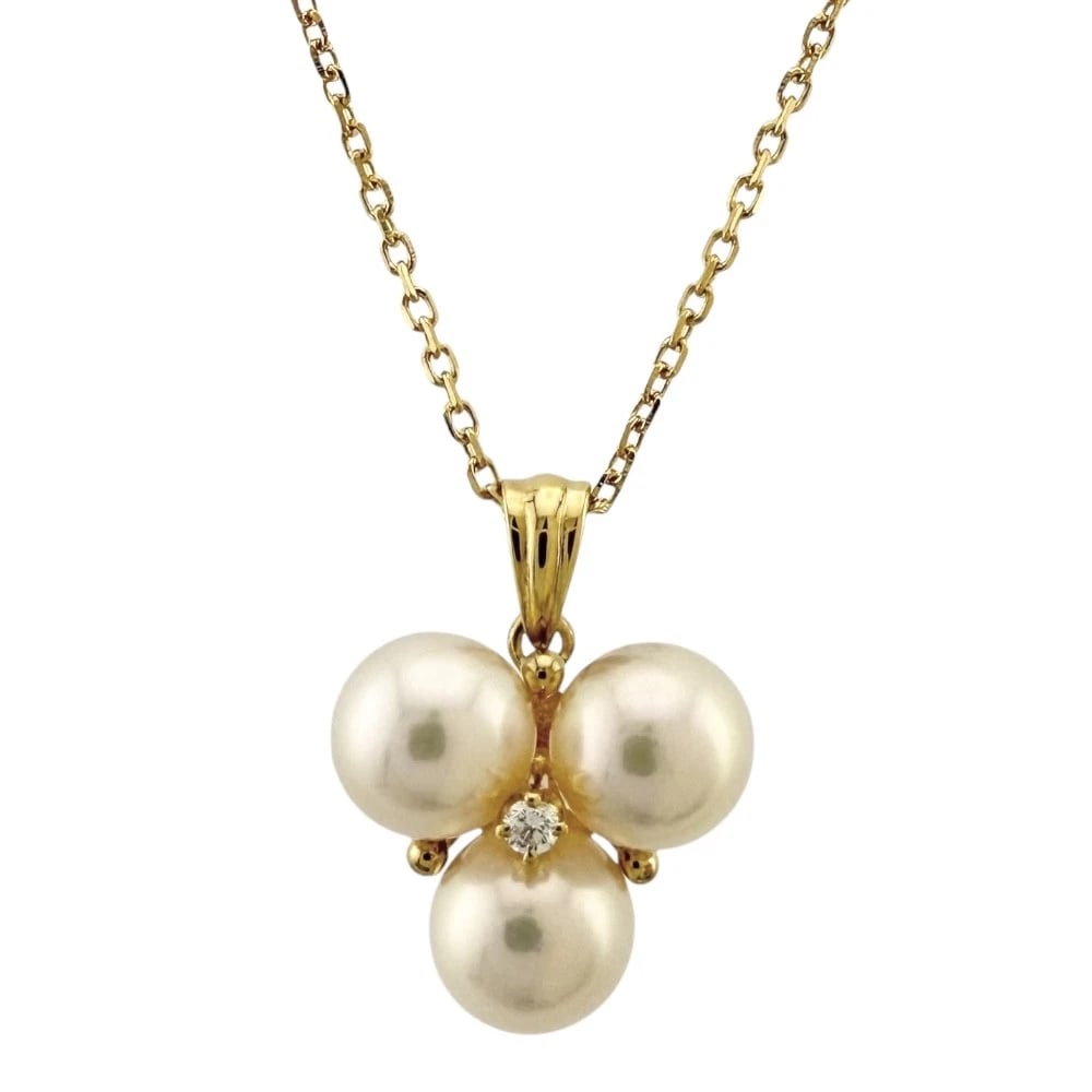 MIKIMOTO NECKLACE K18 YELLOW GOLD PEARL: MIKIMOTO Necklace K18 yellow gold Pearl Brand: MIKIMOTO Type: Necklace Material: K18 yellow gold Main Stone/Creation Pearl Color: gold Size: Size(CM) Total Length:38cm Chain width:1.0mm Top:W13.5m