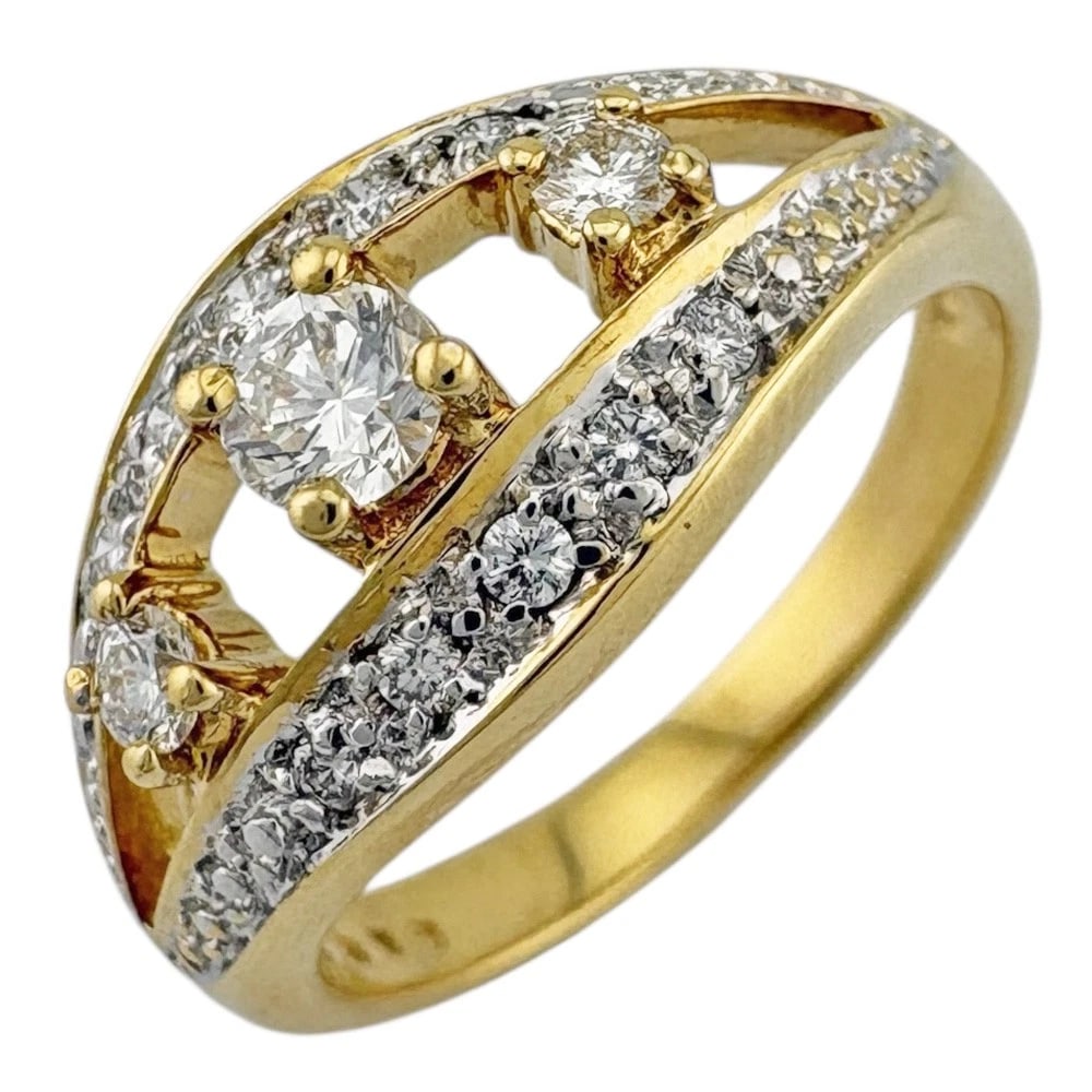 MIKIMOTO RING K18 YELLOW GOLD (1 of 4)