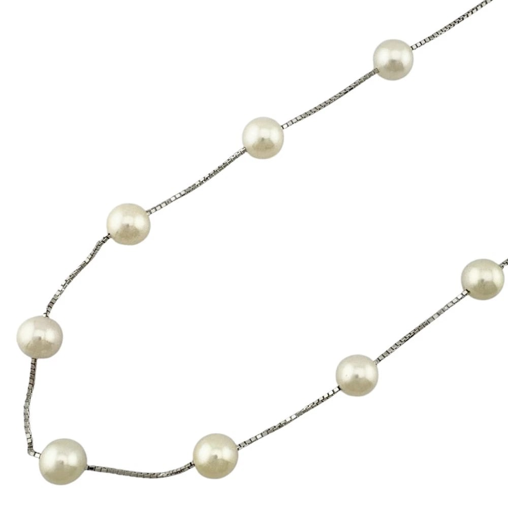 TASAKI NECKLACE K18 WHITE GOLD PEARL (1 of 4)