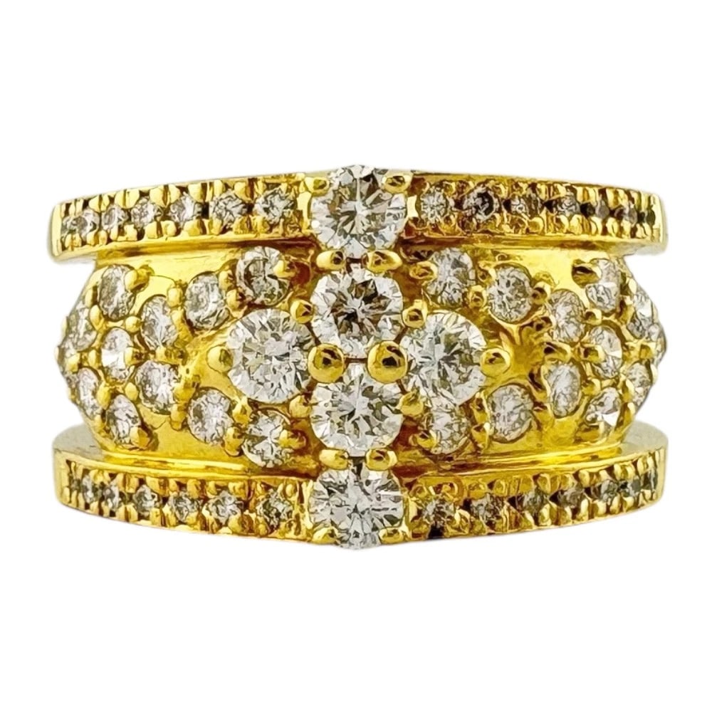 RING K18 YELLOW GOLD DIAMOND (1 of 3)