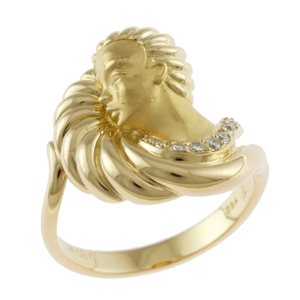 CARRERA Y CARRERA RING K18 YELLOW GOLD DIAMOND: Carrera y Carrera Ring K18 yellow gold diamond Brand: Carrera y Carrera Type: Ring Material: K18 yellow gold Color: gold Size: US 6 3/8 Accessories: None Accessories Notice: When purchasing