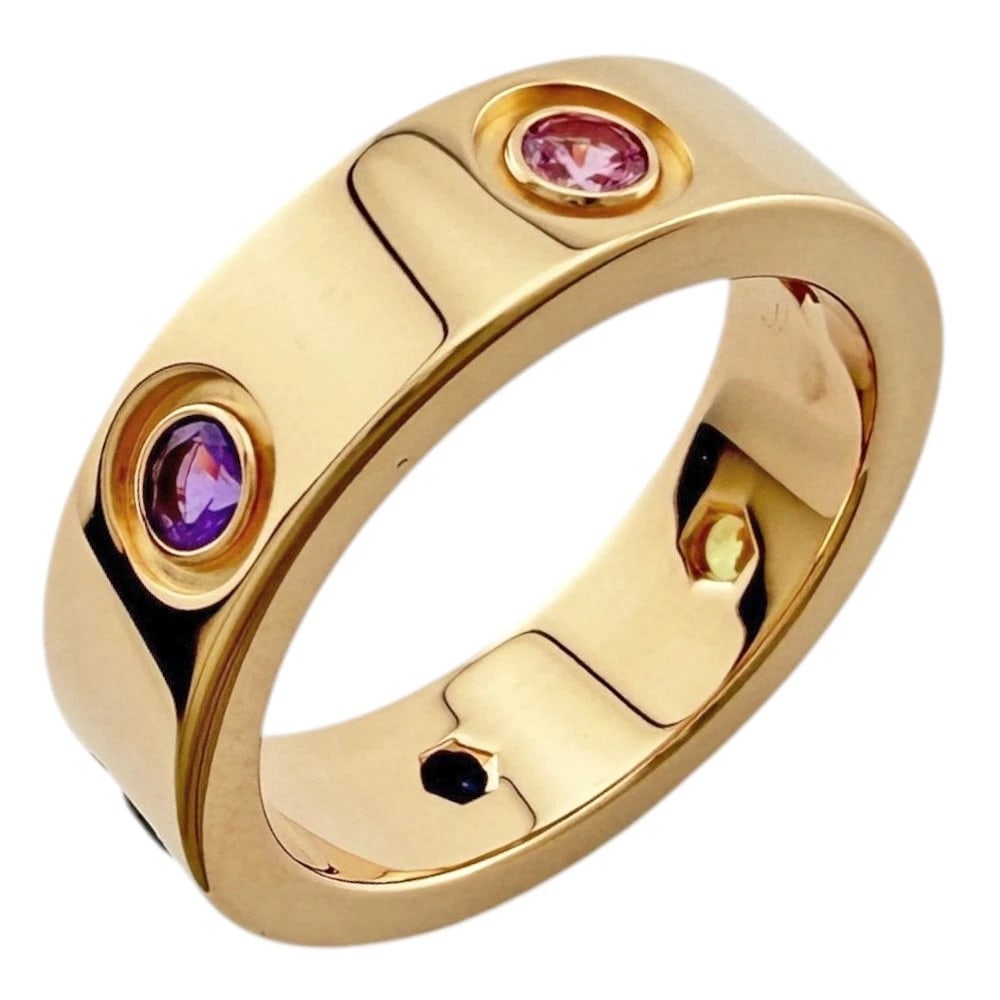 CARTIER RING K18 PINK GOLD: CARTIER Ring K18 Pink Gold Brand: CARTIER Type: Ring Material: K18 Pink Gold Color: Pink gold Size: US 5 3/8 Accessories: None Accessories Notice: When purchasing pre-owned goods, please r