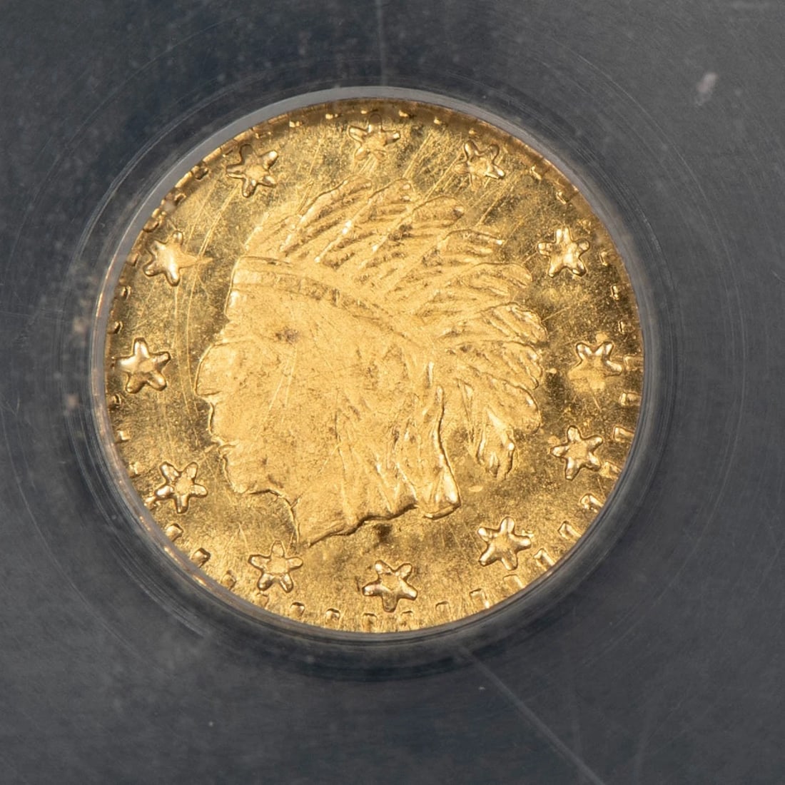 1859 CALIFORNIA GOLD TOKEN INDIAN WREATH ROUND (1 of 2)