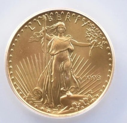 1993 $10 AMERICAN GOLD EAGLE (1 of 2)