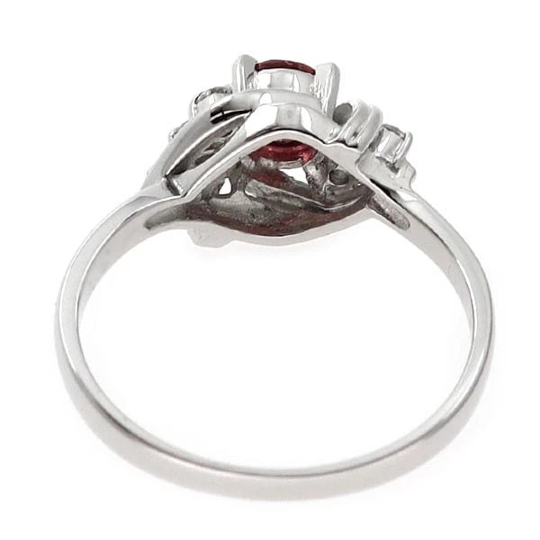 PT900 RUBY DIAMOND RING - 2