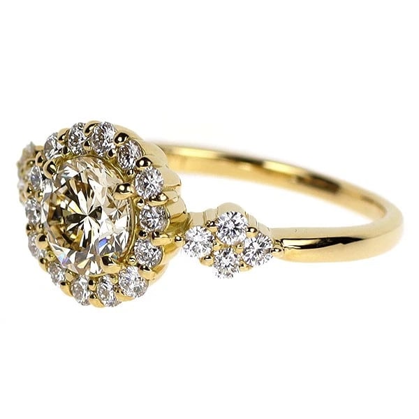 K18YG DIAMOND RING - 2