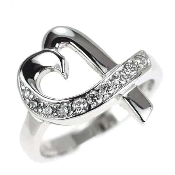 TIFFANY & CO K18WG DIAMOND RING LOVING HEART: Tiffany & Co K18WG diamond ring Loving Heart Brand: Tiffany Type: ring Material: K18WG Main Stone/Creation Natural Color: WG Size: 3.75 US Accessories: None Accessories Notice: When purcha
