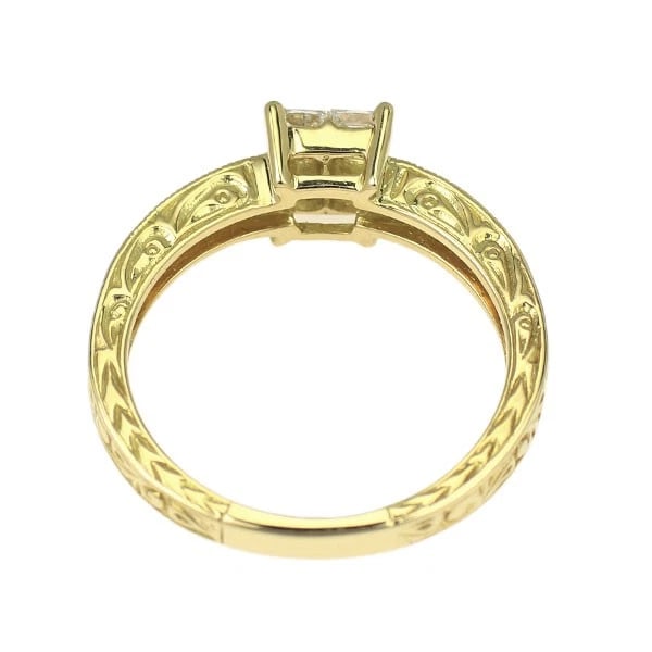 K18YG DIAMOND RING - 2