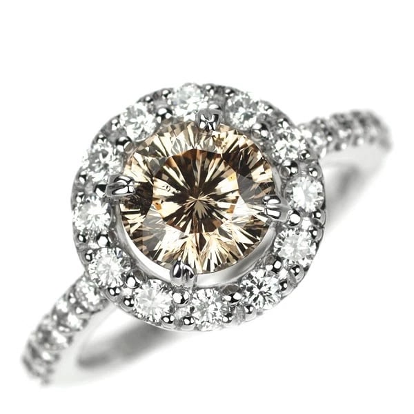 PT950 FACETED BROWN DIAMOND RING: Pt950 Faceted Brown Diamond Ring Brand: None Type: ring Material: Pt950 Color: none Size: 6 US Accessories: None Accessories Notice: When purchasing pre-owned goods, please refer to the