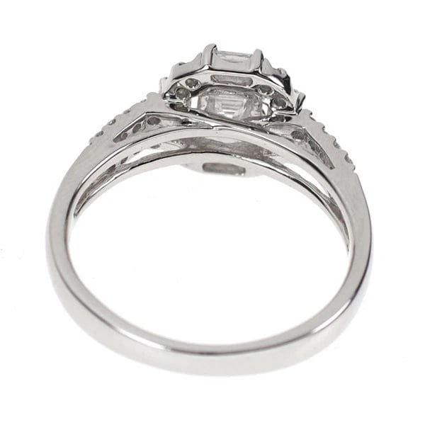 PT900 SQUARE CUT DIAMOND RING - 2