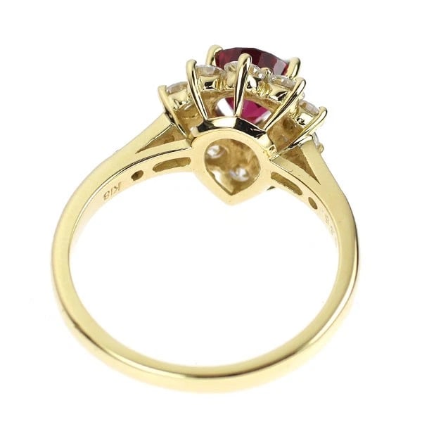 K18YG RUBY DIAMOND RING - 3
