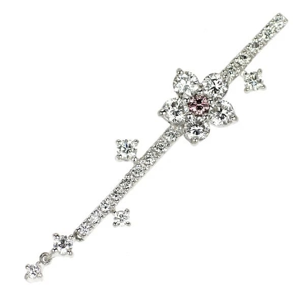 RARE PT900 NATURAL PINK DIAMOND PENDANT: Rare Pt900 Natural Pink Diamond Pendant Brand: None Type: pendant top Material: Pt900 Main Stone/Creation Natural Color: none Size: Length/Width/Diameter37.6 Accessories: None Accessories